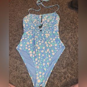 Blue flower, bathing suit